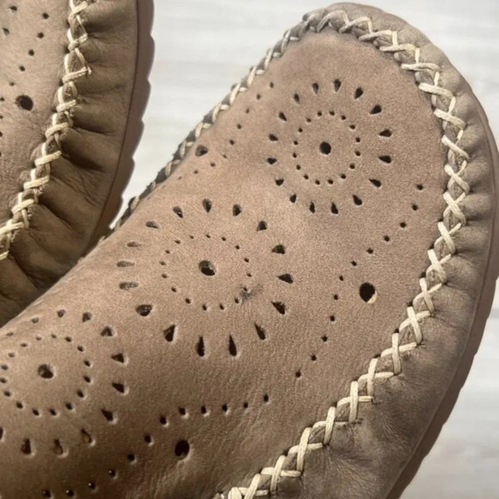 Gabor Moccasins‎ Womens 6.5 Slip On Loafers Brown Leather Comfort Soft Handmade - Picture 13 of 15